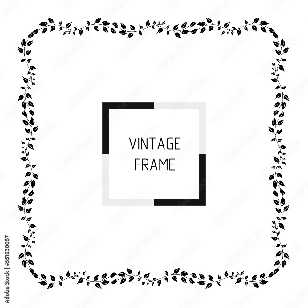Frame, in the style of an ornament, template Frame, in the style of an ornament, template