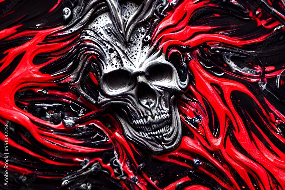 Red And Black With A Skull Red And Black With A Skull