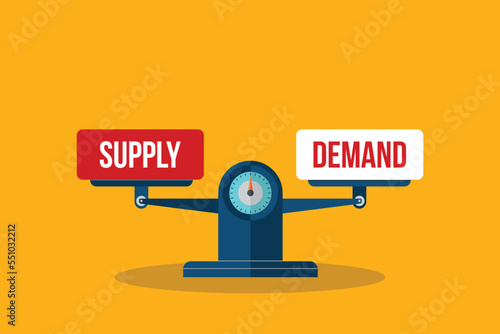 Supply and demand on the balance scale	