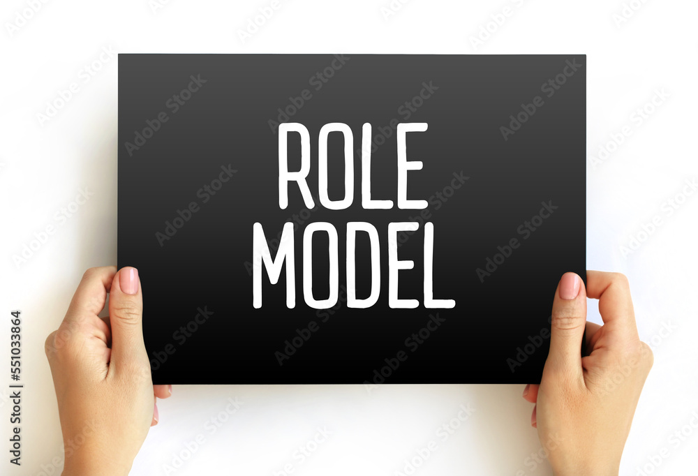 Role Model text quote on card, concept background Role Model text quote on card, concept background