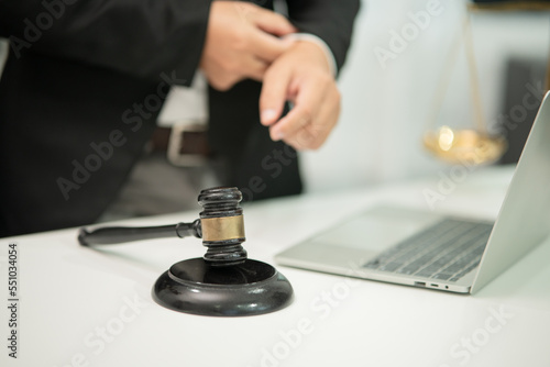 Business Lawyers having Concepts of Legal services at the law office work Legal advice online