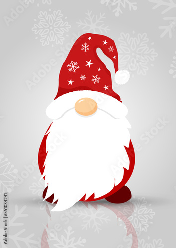 Cute gonk santa Christmas background