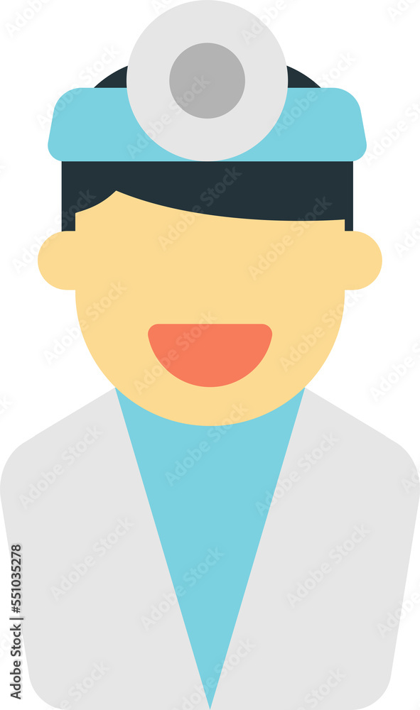 male doctor illustration in minimal style male doctor illustration in minimal style