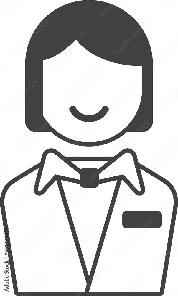 female office worker illustration in minimal style female office worker illustration in minimal style
