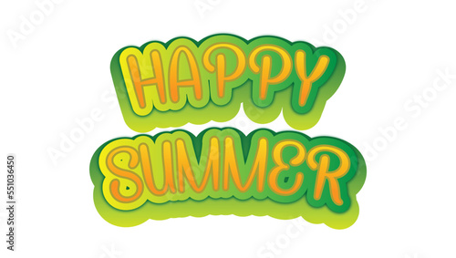 green happy Summer Text Effect