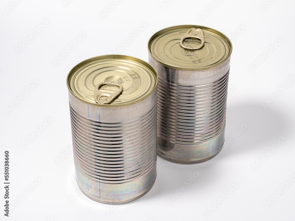 Canned doses on a white background. Canned food. Cans. Canned doses on a white background. Canned food. Cans.