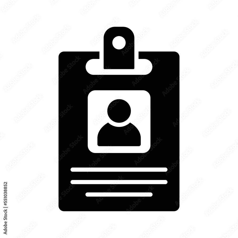 id card icon vector design template in white background id card icon vector design template in white background