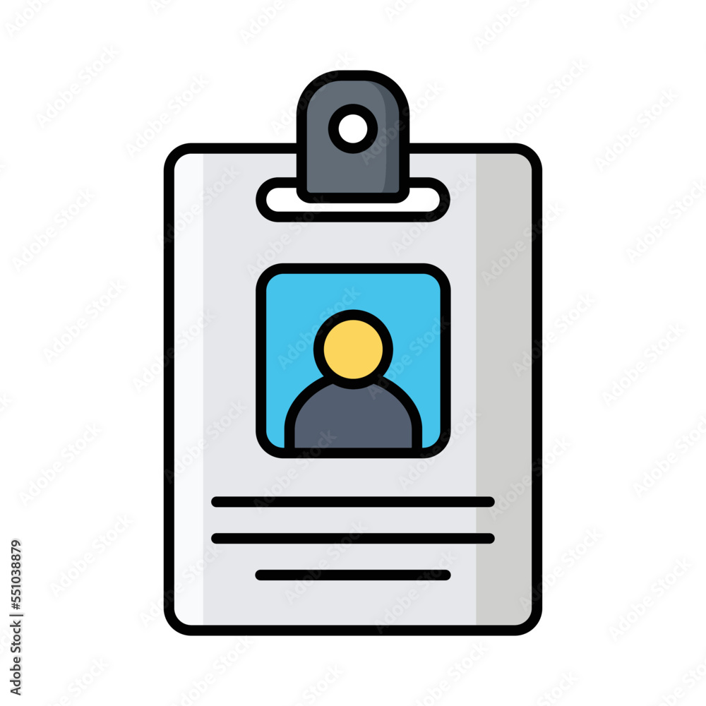 id card icon vector design template in white background id card icon vector design template in white background