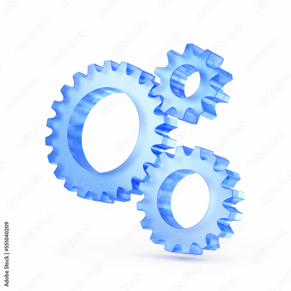 Gears icon. Setting Gear 3d icon. 3d rendering Gears icon. Setting Gear 3d icon. 3d rendering