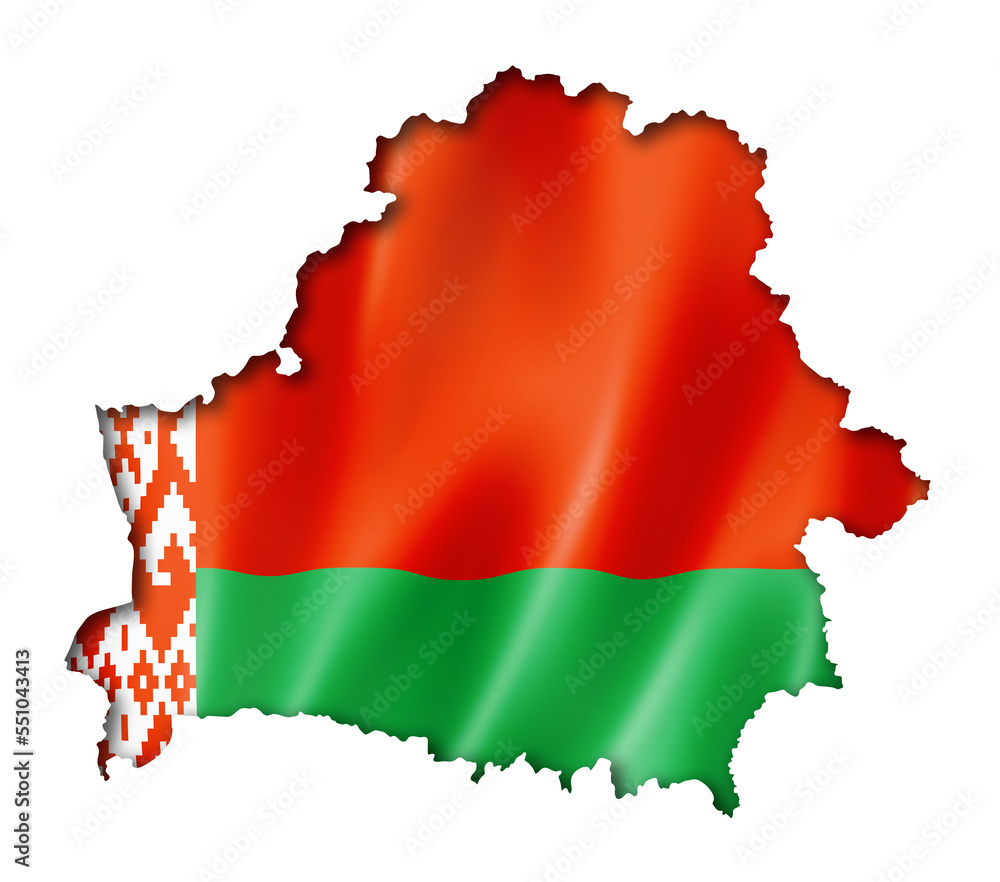 Fototapeta premium Belarus flag map