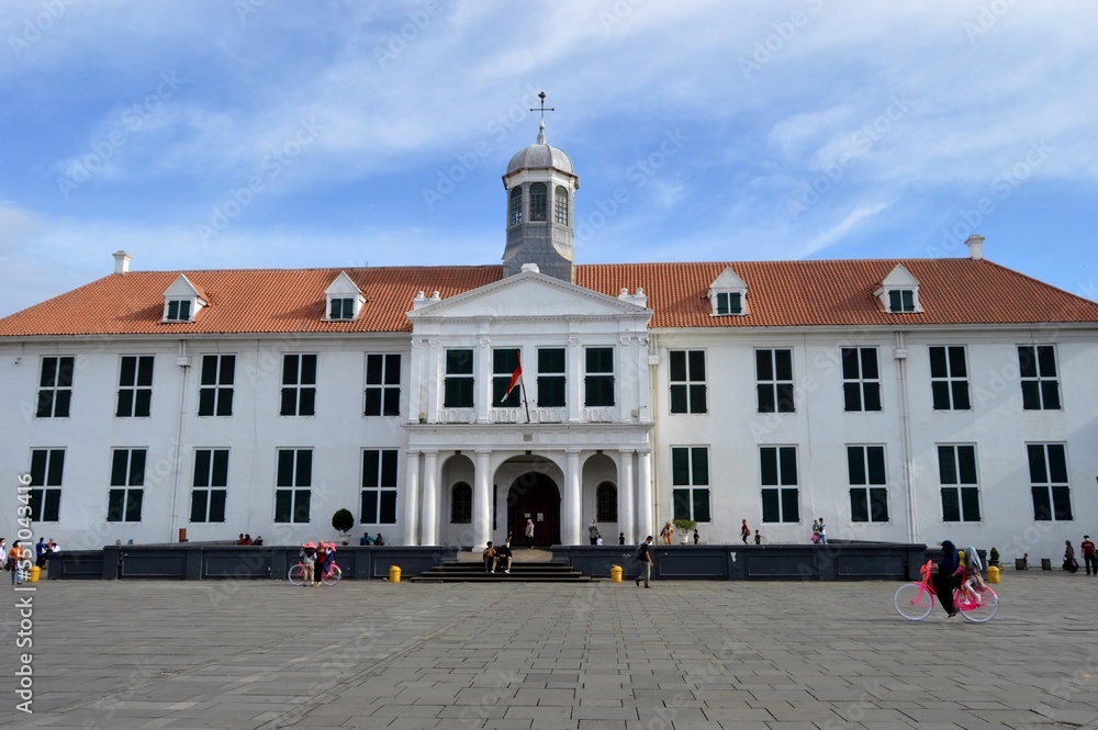 Kota Tua, Jakarta, Indonesia – October 28, 2022: The Jakarta History Museum, Also Known As Fatahillah Museum Or Batavia Museum. With Selected Focus.