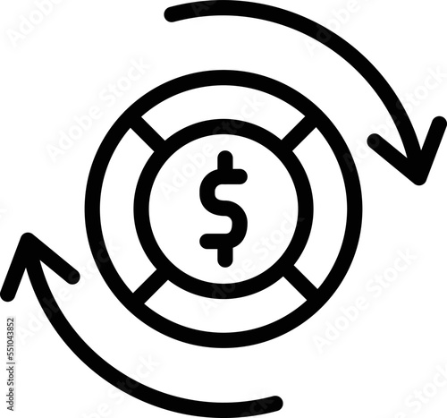 Money flow Vector Icon Design Illustration