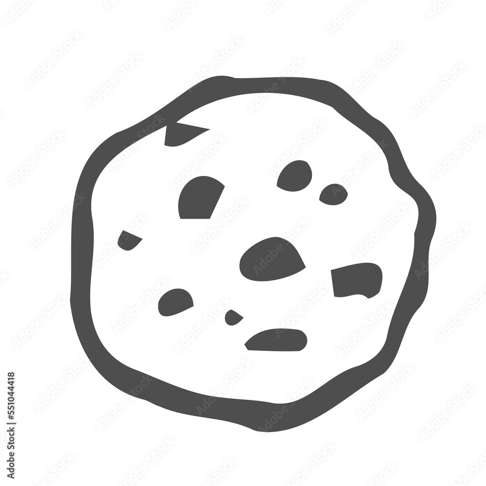 chocolate chips cookie or biscuit with doodle art chocolate chips cookie or biscuit with doodle art