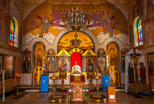 Chancel of the Russian Orthodox Church in Zheleznovodsk,Northern Caucasus.