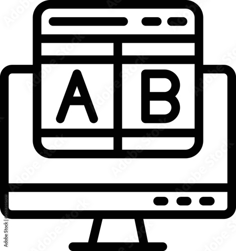 Ab testing Vector Icon Design Illustration