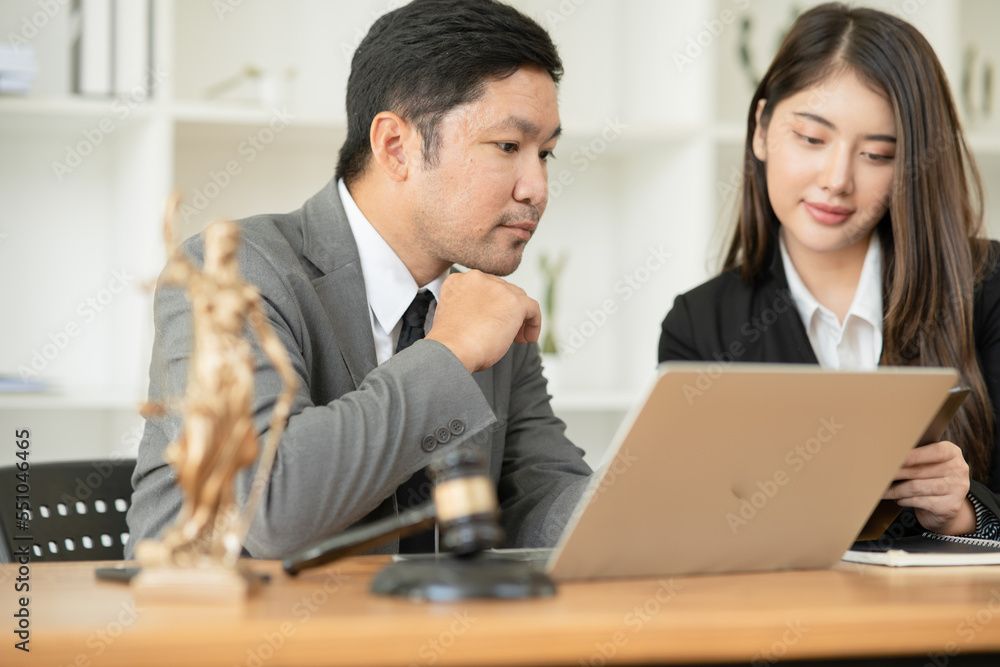 Business Lawyers having  Concepts of  Legal services at the law office work Legal advice online