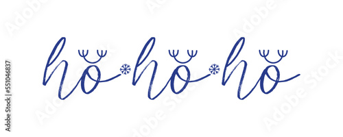 Merry Christmas text. Christmas lettering. Ho ho ho! photo