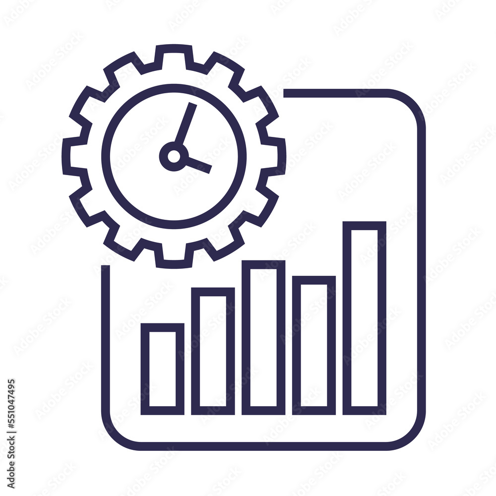 work productivity growth icon, line design work productivity growth icon, line design