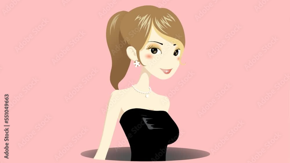 beautiful cartoon girl giving flying kiss by hands beautiful cartoon girl giving flying kiss by hands