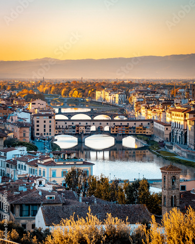 Vista sul ponte vecchio a Firenze