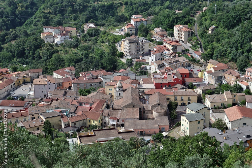 Pellezzano - Panorama del borgo dall'Eremo dello Spirito Santo