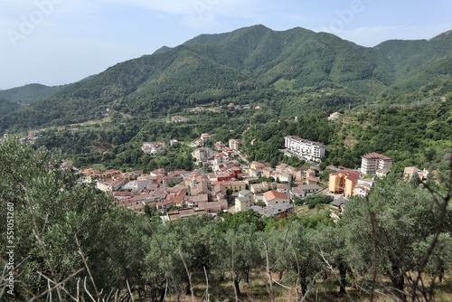 Pellezzano - Panorama del borgo dal giardino dell'Eremo dello Spirito Santo