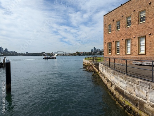  A view across Sydney harbour to the famous bridge from Cockatoo Island, NSW, Australia. © Wendy
