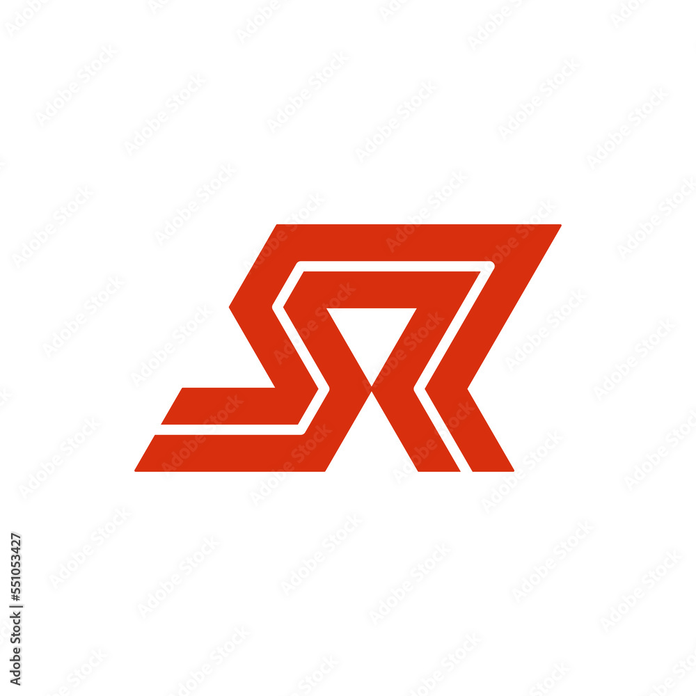 SR letter initial logo, modern minimal sharp style logo SR letter initial logo, modern minimal sharp style logo