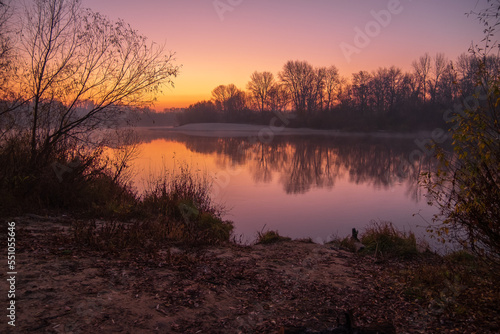 sunrise over the river