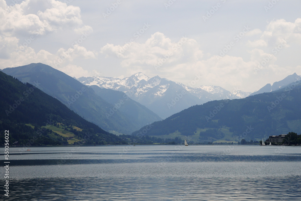 Zellersee lake in Zell am See, Austria Zellersee lake in Zell am See, Austria