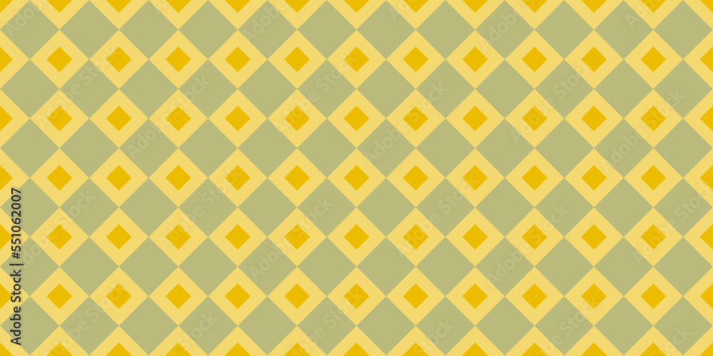 Checkered pattern background yellow and grey. Geometric ethnic pattern seamless. seamless pattern. Design for fabric, curtain, background, carpet, wallpaper, clothing, wrapping, Batik, fabric,Vector i