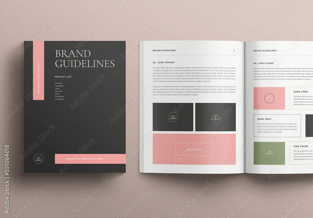 Brand Guidelines Template Stock Template | Adobe Stock