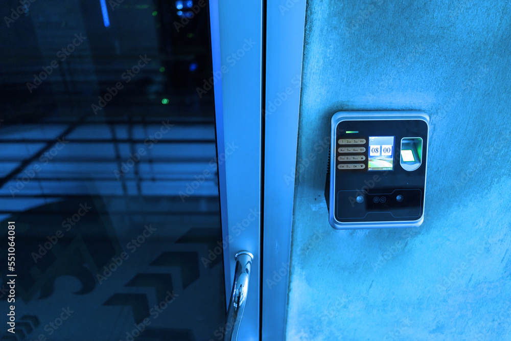 Fingerprint machine server room safety . Fingerprint machine server room safety .