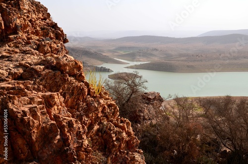 landscape at Youssef Ben Tachfine dam, morocco photo