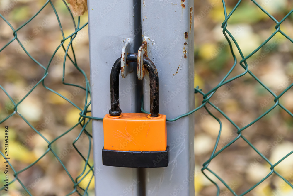 Illegal gate on Fruska Gora mountain in Serbia. Illegal privatization of nature