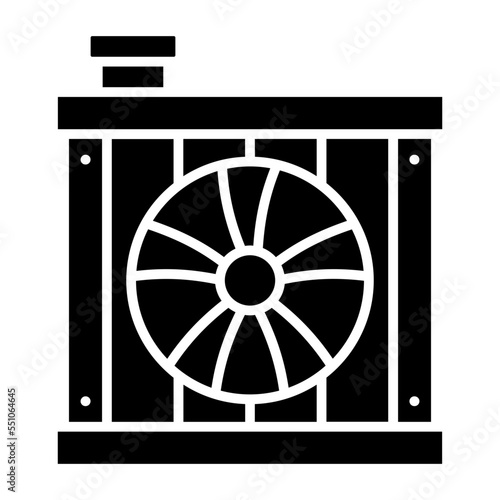 Car Radiator Glyph Icon