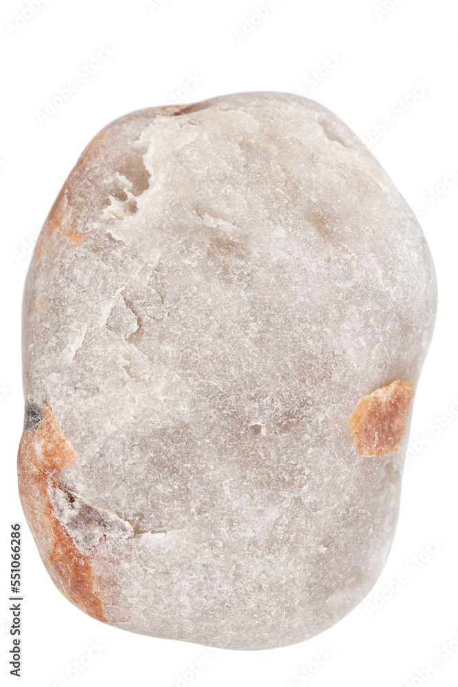 Top view of single gray pebble Top view of single gray pebble