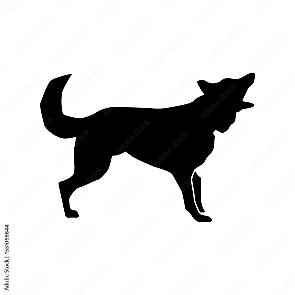 silhouette dog icon or logo isolated sign symbol vector illustration - high quality black style vector icons