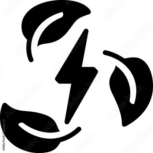 green energy solid icon