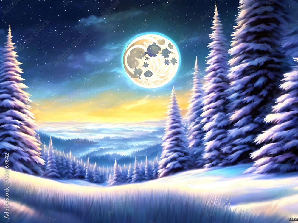 Naklejka premium Winter Landscape