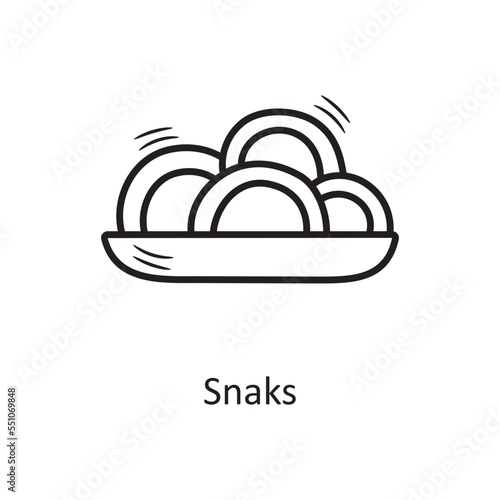 Snacks vector outline Icon Design illustration. Bakery Symbol on White background EPS 10 File