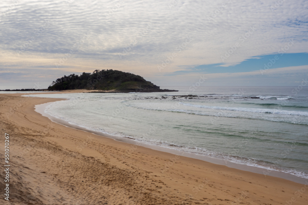 Junction between Tabourie lake and the Pacific Ocean, NSW, Australia Junction between Tabourie lake and the Pacific Ocean, NSW, Australia