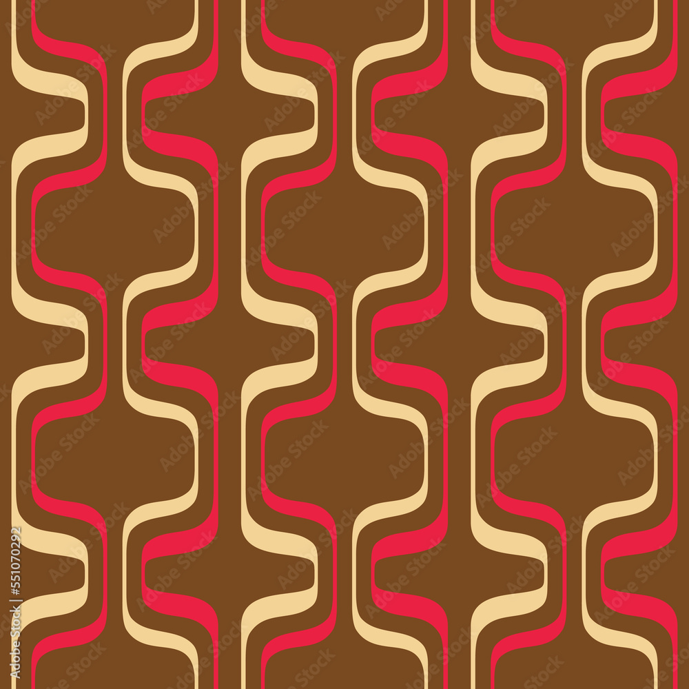 Abstract attractive ornament for decorating any surfaces or things. Seamless pattern.