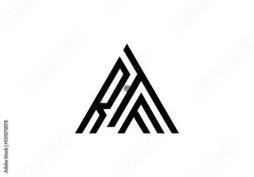 initial letter logo RTF initial company icon business logo background illustration