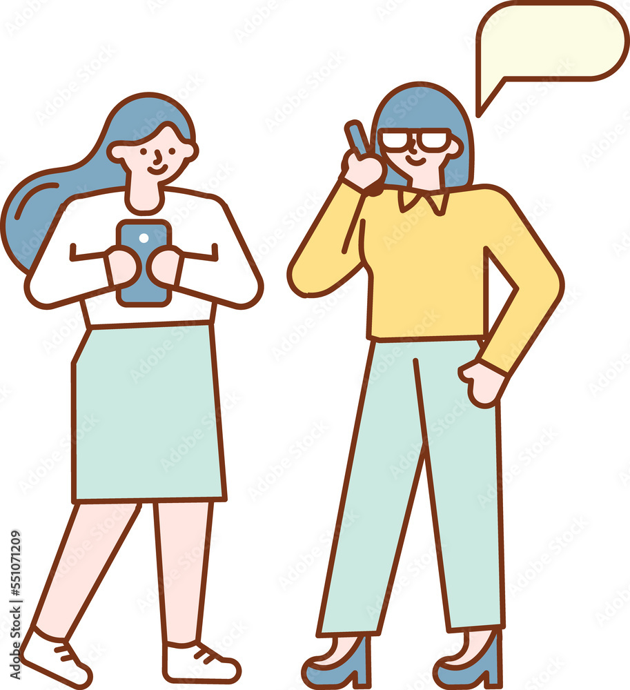 People using cell phone - talking, chatting, messaging People using cell phone - talking, chatting, messaging