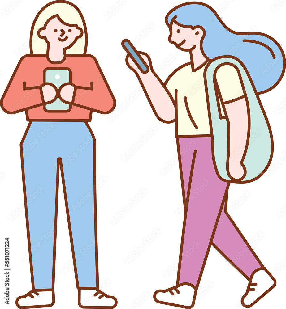 People using cell phone - talking, chatting, messaging People using cell phone - talking, chatting, messaging