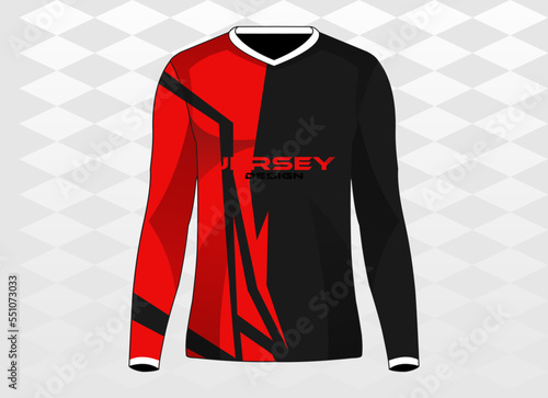 long sleeves tshirt jersey sport template design