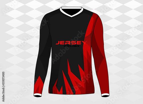 long sleeves tshirt jersey sport template design