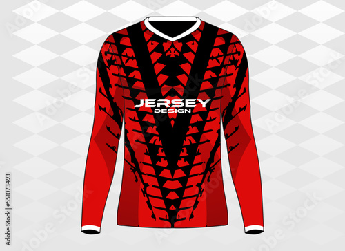long sleeves tshirt jersey sport template design