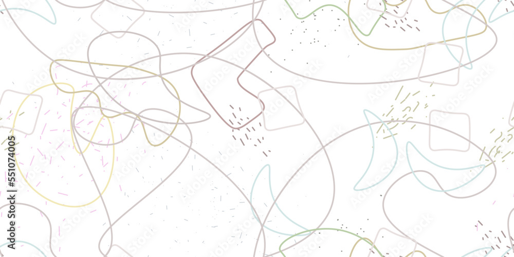 Chaotic Simple Seamless Pattern Textile One Line